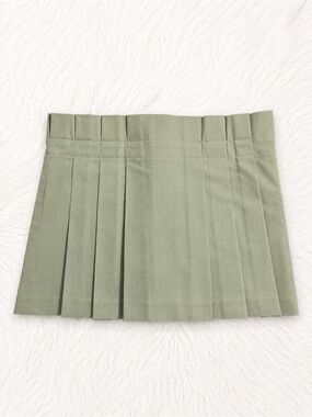 WE-AR4 The 98 Mini Pleated Skirt Mint Green Made in Italy NWT Size M $295 MSRP